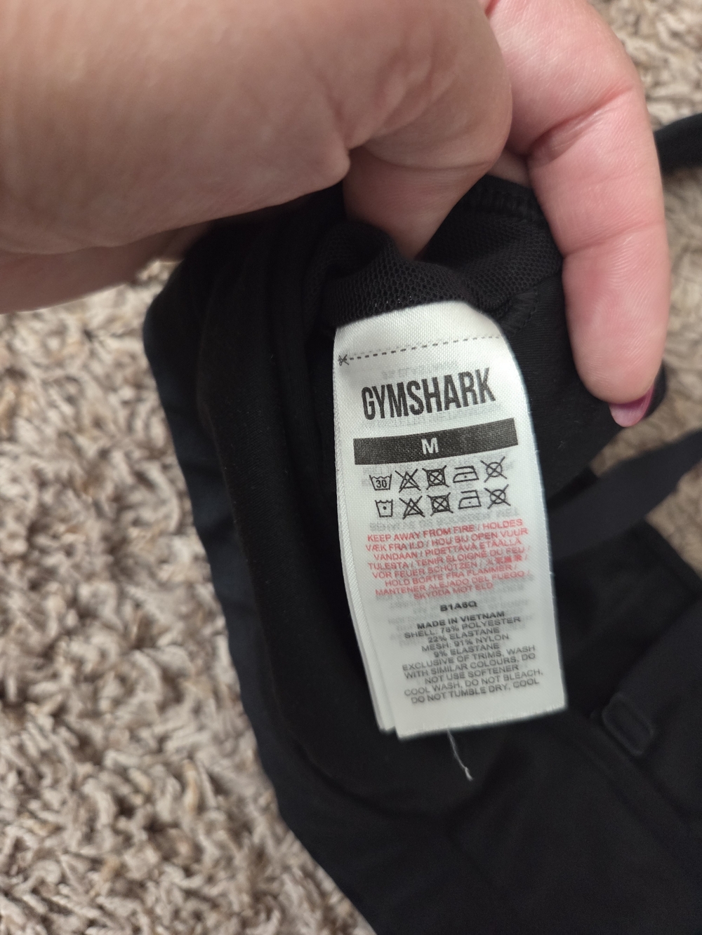Gymshark Black Sports Bra - Picture 3 of 3